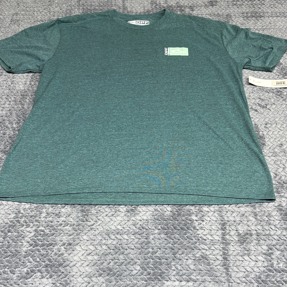 Drake Performance Fishing Green Performance Crew Neck T-Shirt - Men's